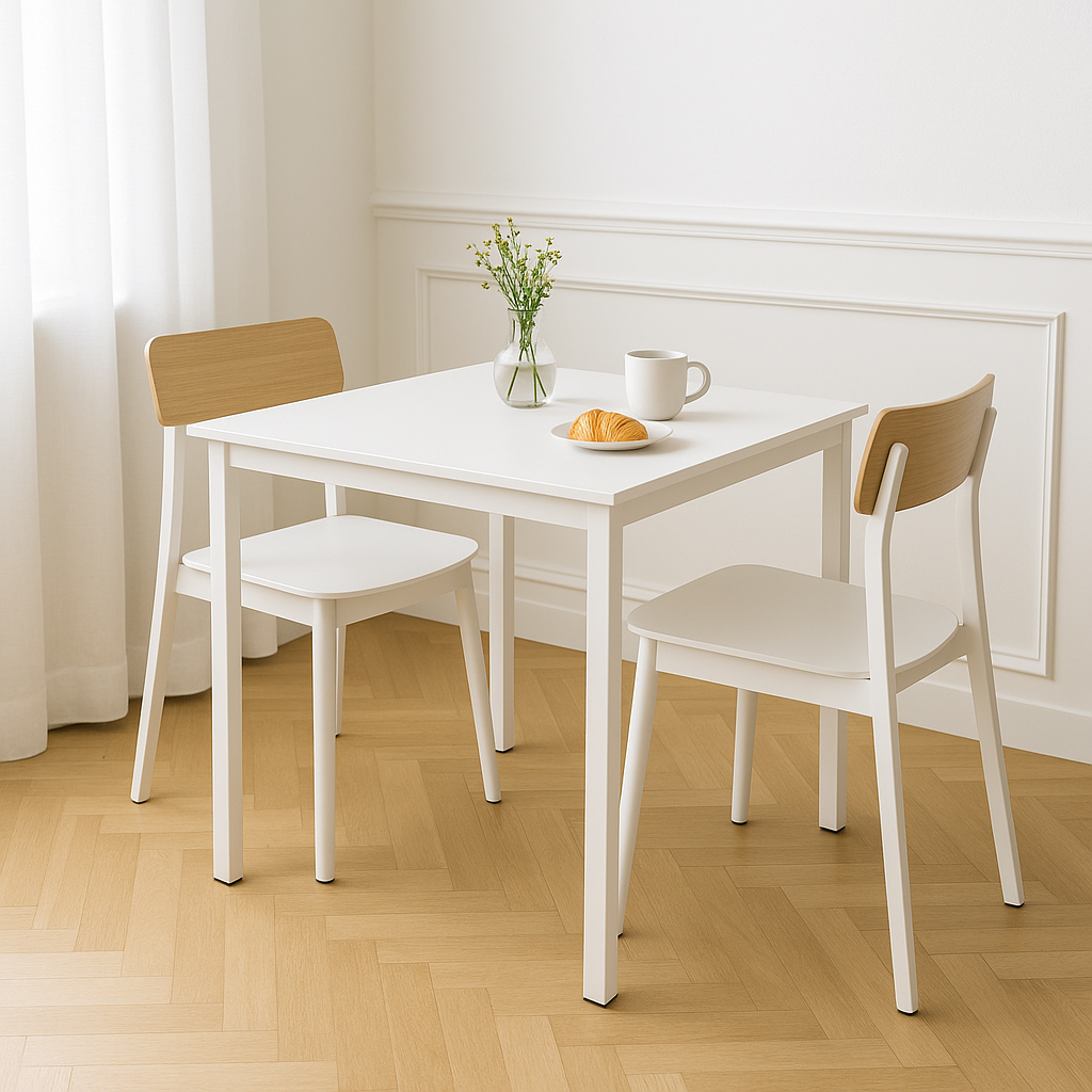Mesa Milano Cuadrada 85 cm Blanco