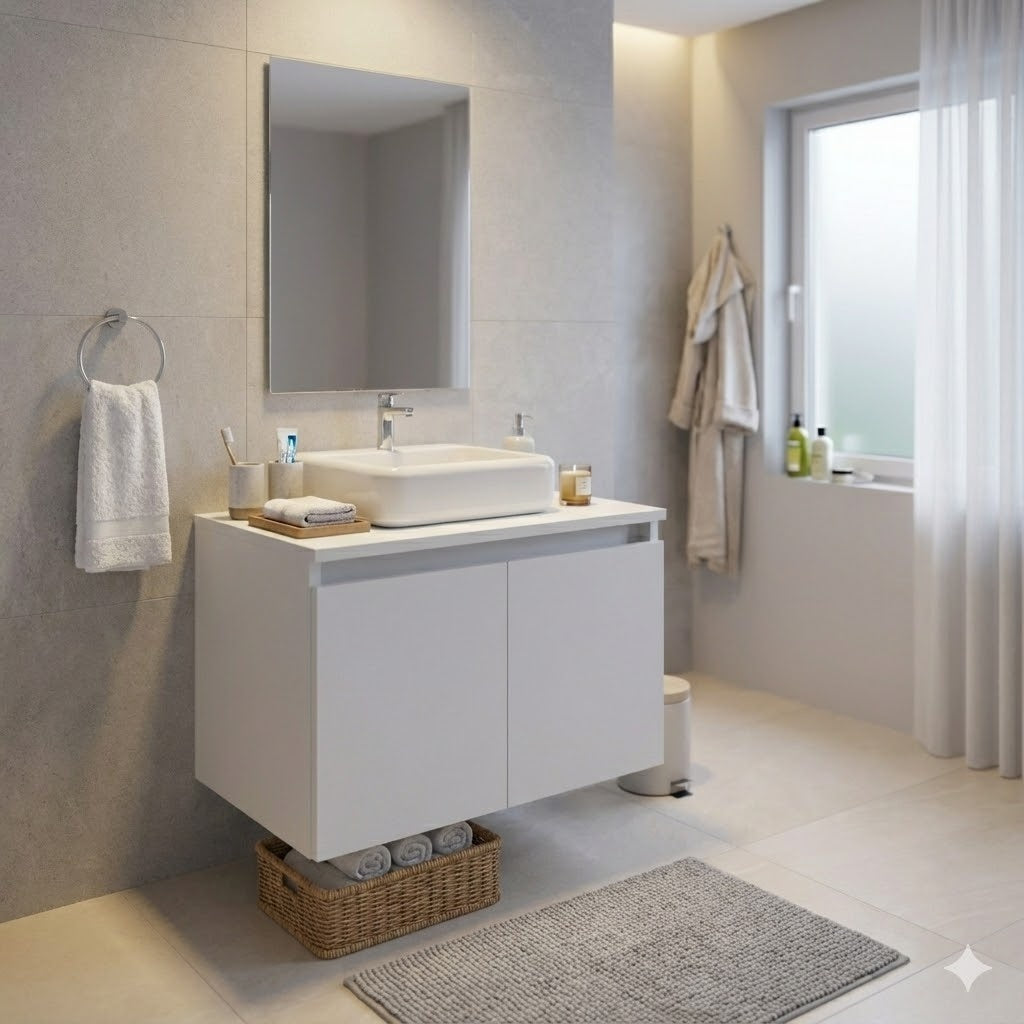 Vanitory 60 cm 2 Puertas Blanco