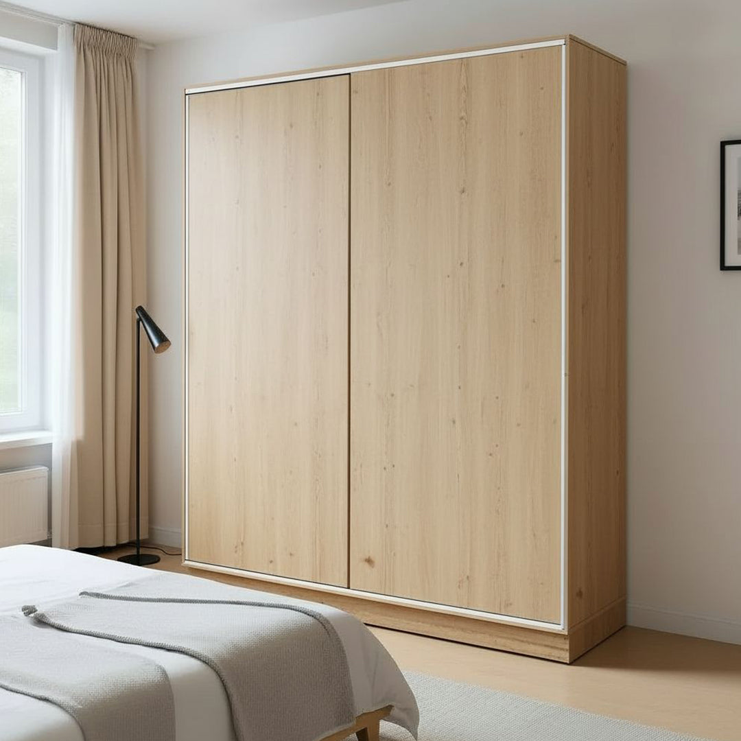 Placard Corredizo 180 cm con Zapatero Roble Kendal