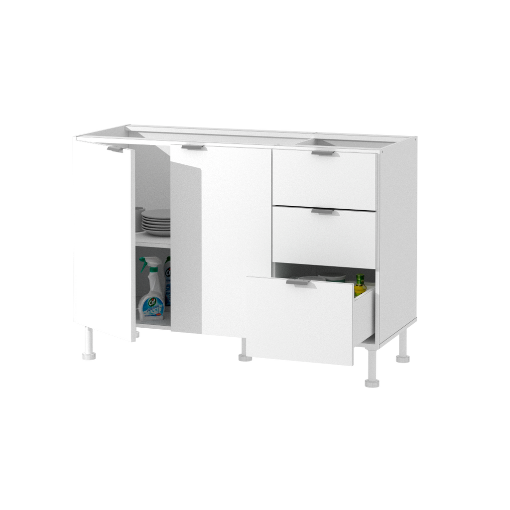 Bajo Mesada Confort 120 cm Blanco
