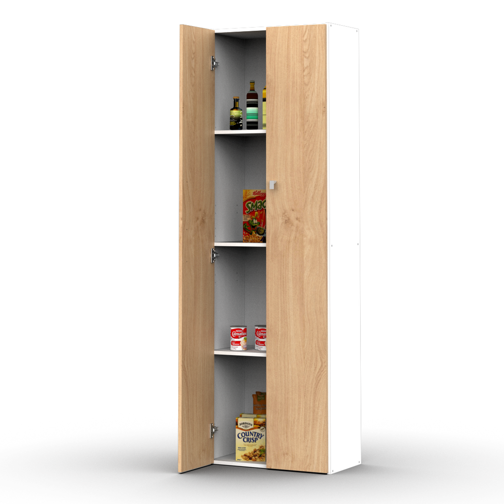 Despensero 2 Puertas 180 cm Blanco Roble Kendal