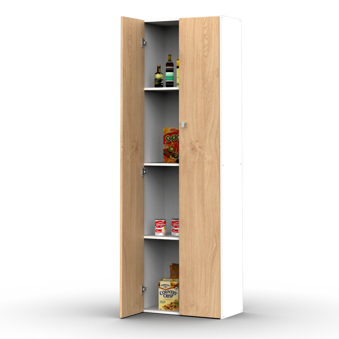 Despensero 2 Puertas 180 cm Blanco Roble Kendal