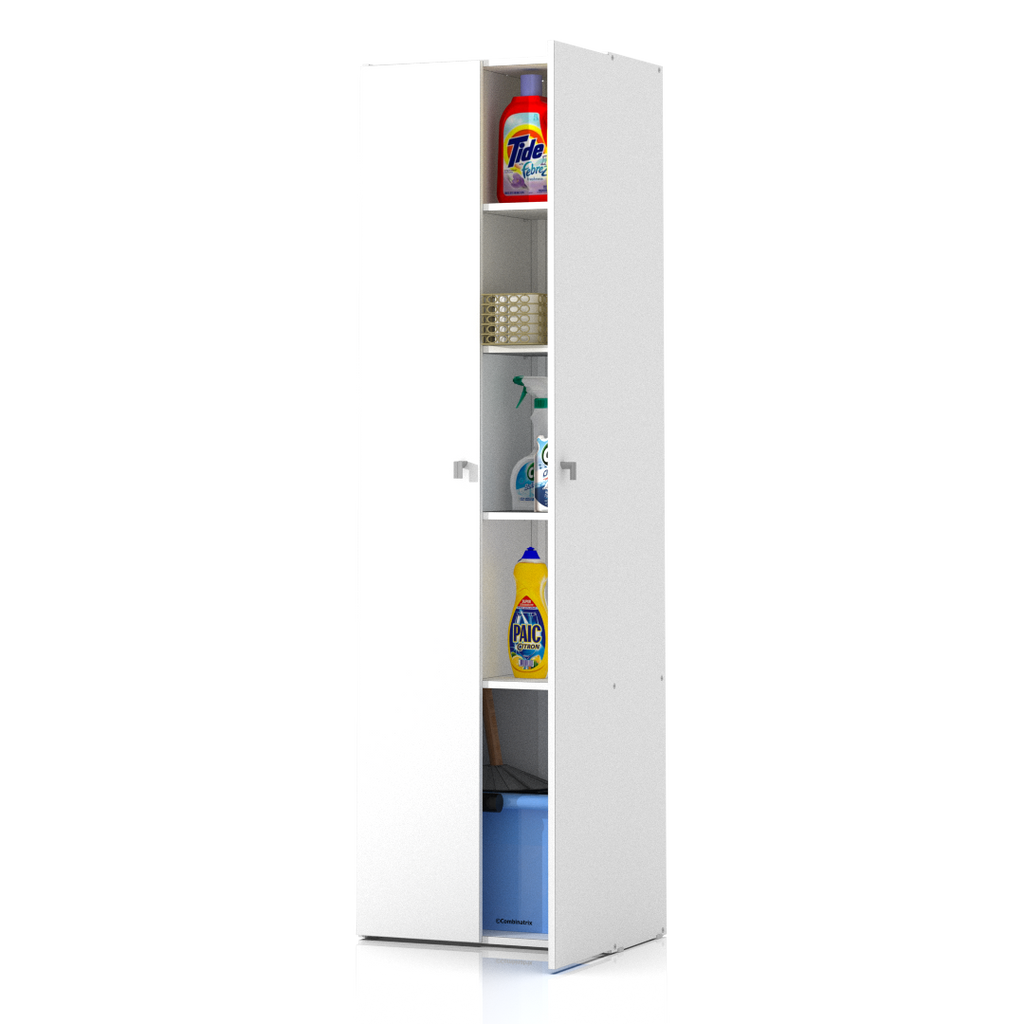 Escobero 2 Puertas 180 cm Blanco