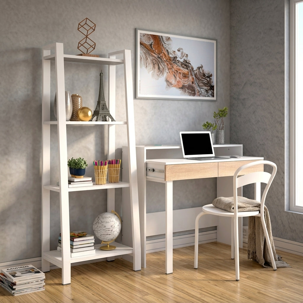 Estantería 140 cm 4 Estantes Blanco