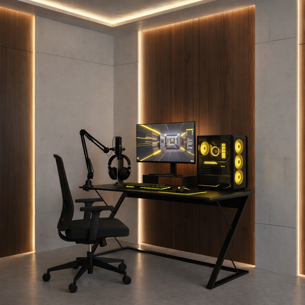 Escritorio Base Gamer Z 120 cm Negro