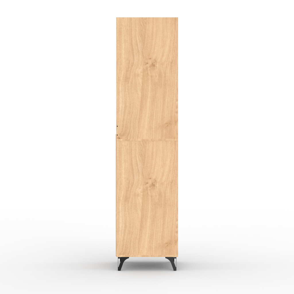Auxiliar Portamicroondas Con Estante 60 cm Blanco Roble Kendal
