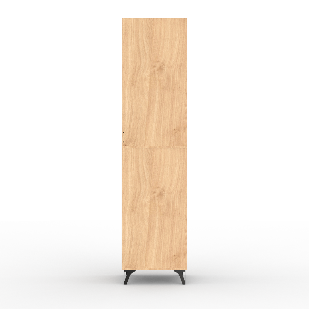 Auxiliar Portamicroondas Con Estante 60 cm Blanco Roble Kendal