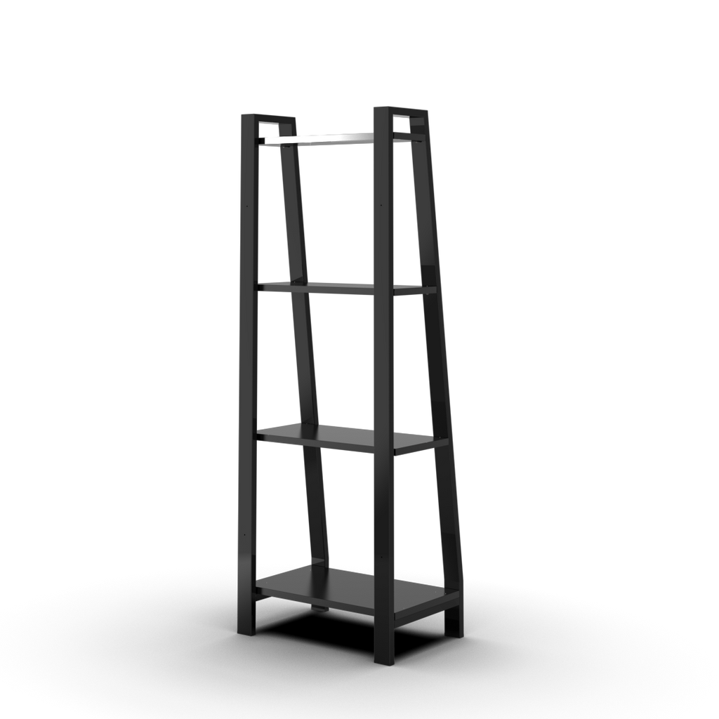 Estantería 140 cm 4 Estantes Negro