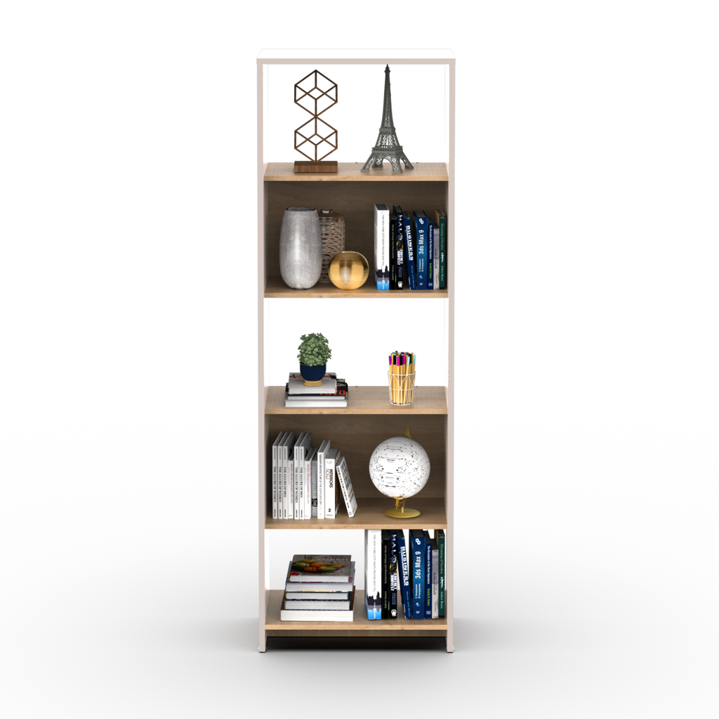 Biblioteca Niza 60 cm Gris Arcilla Roble Kendal