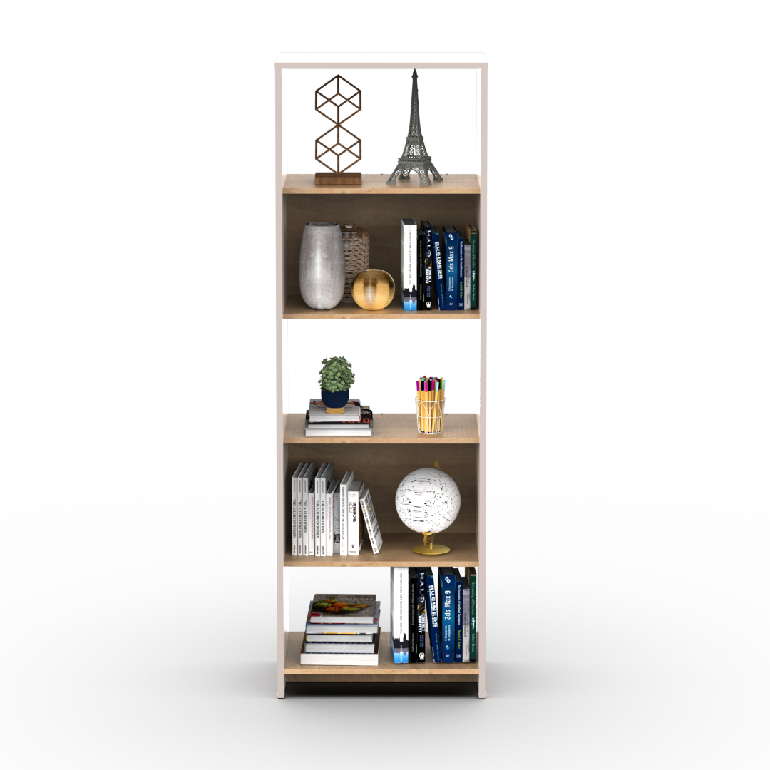 Biblioteca Niza 60 cm Gris Arcilla Roble Kendal