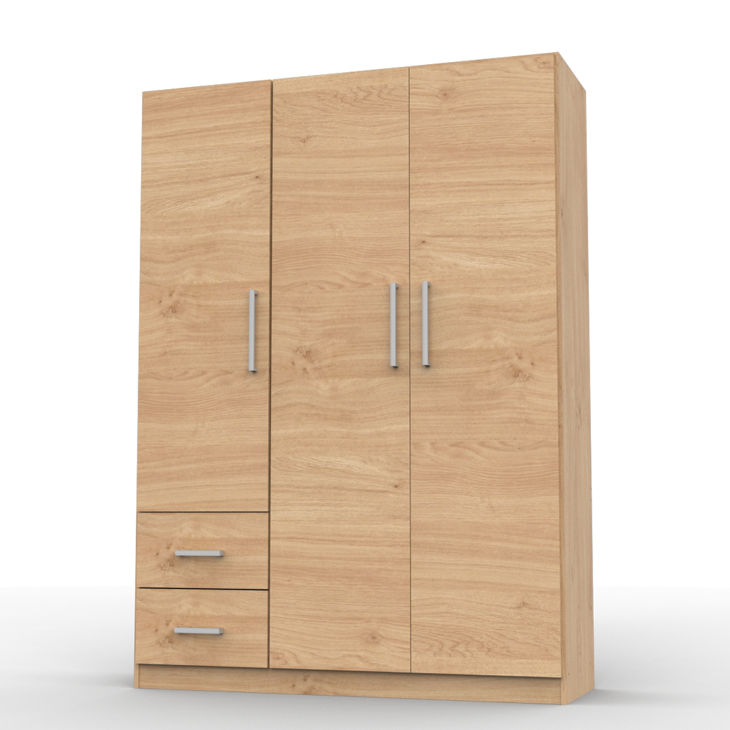 Placard 3 Puertas 130 cm Roble Kendal