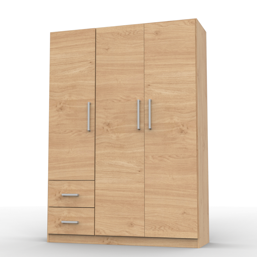 Placard 3 Puertas 130 cm Roble Kendal