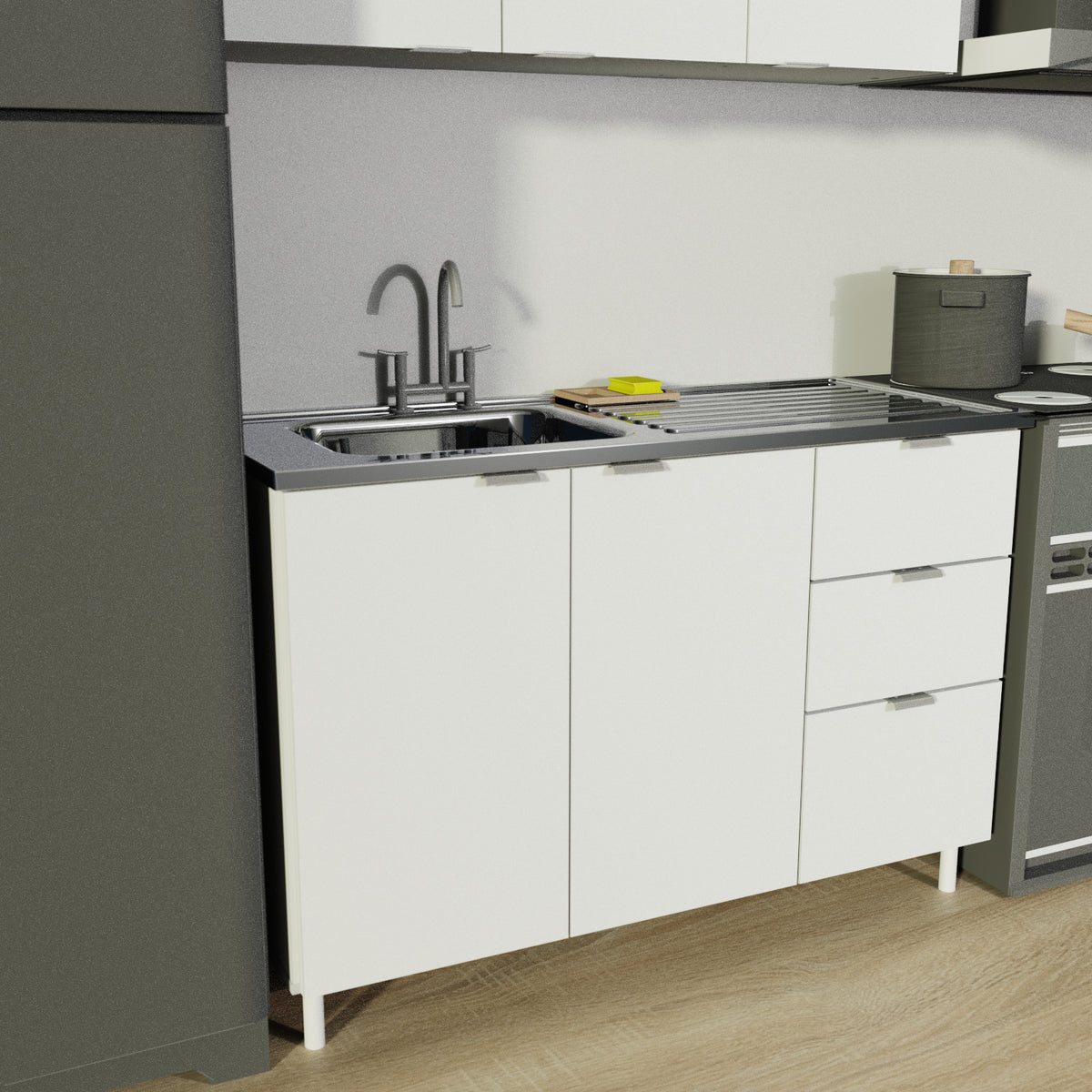 Bajo Mesada Confort 120 cm Blanco