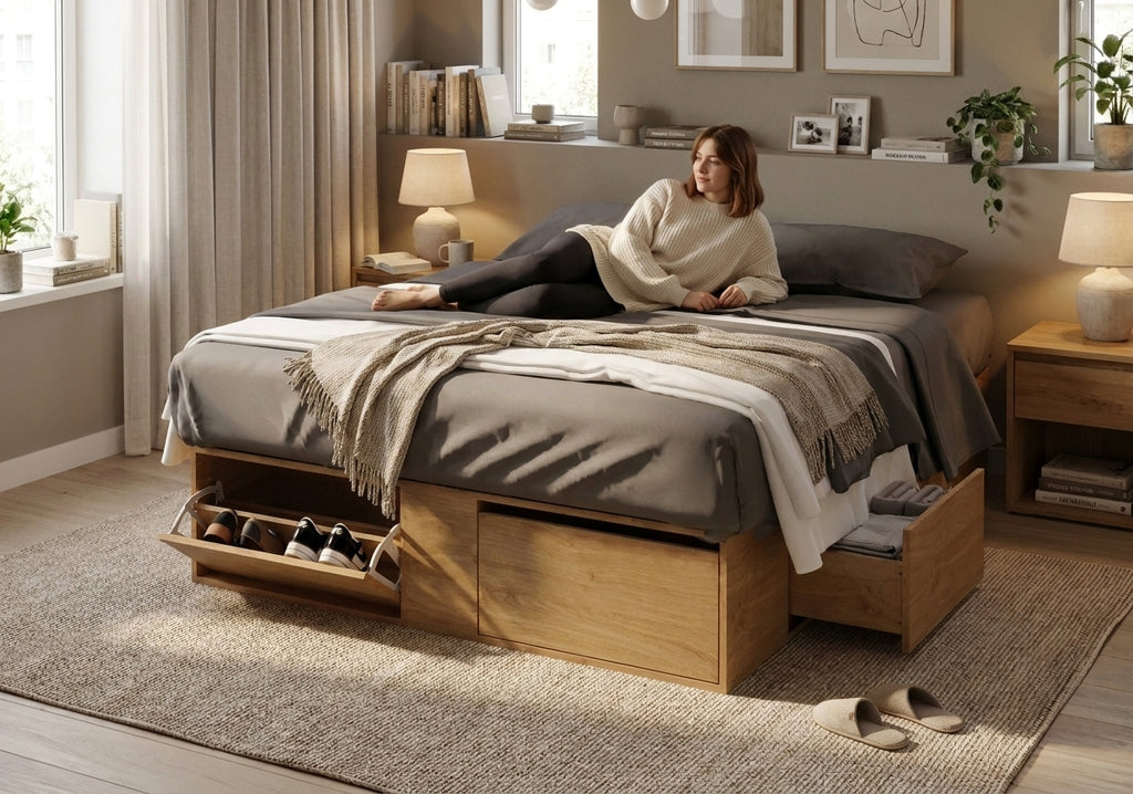 Cama Extensible 140 o 160 cm Roble Kendal