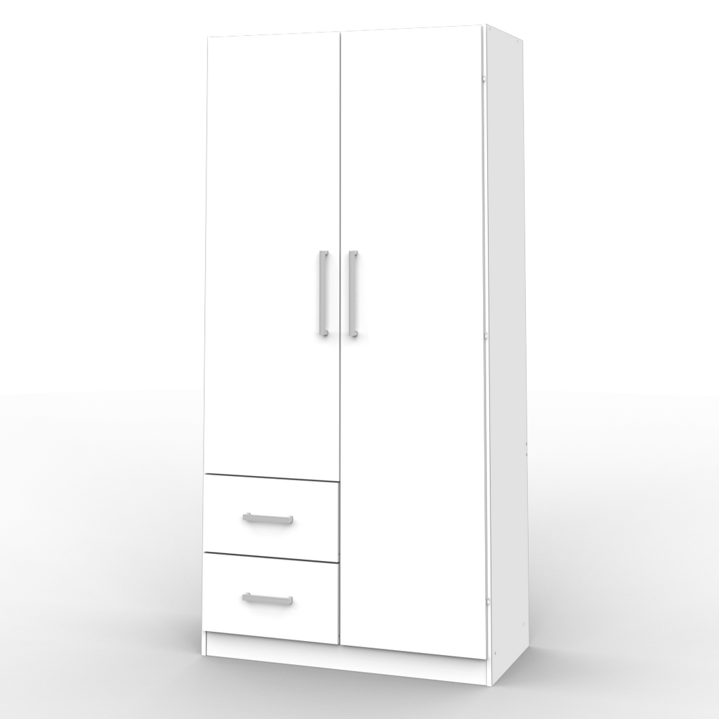 Placard 2 Puertas 87 cm Blanco