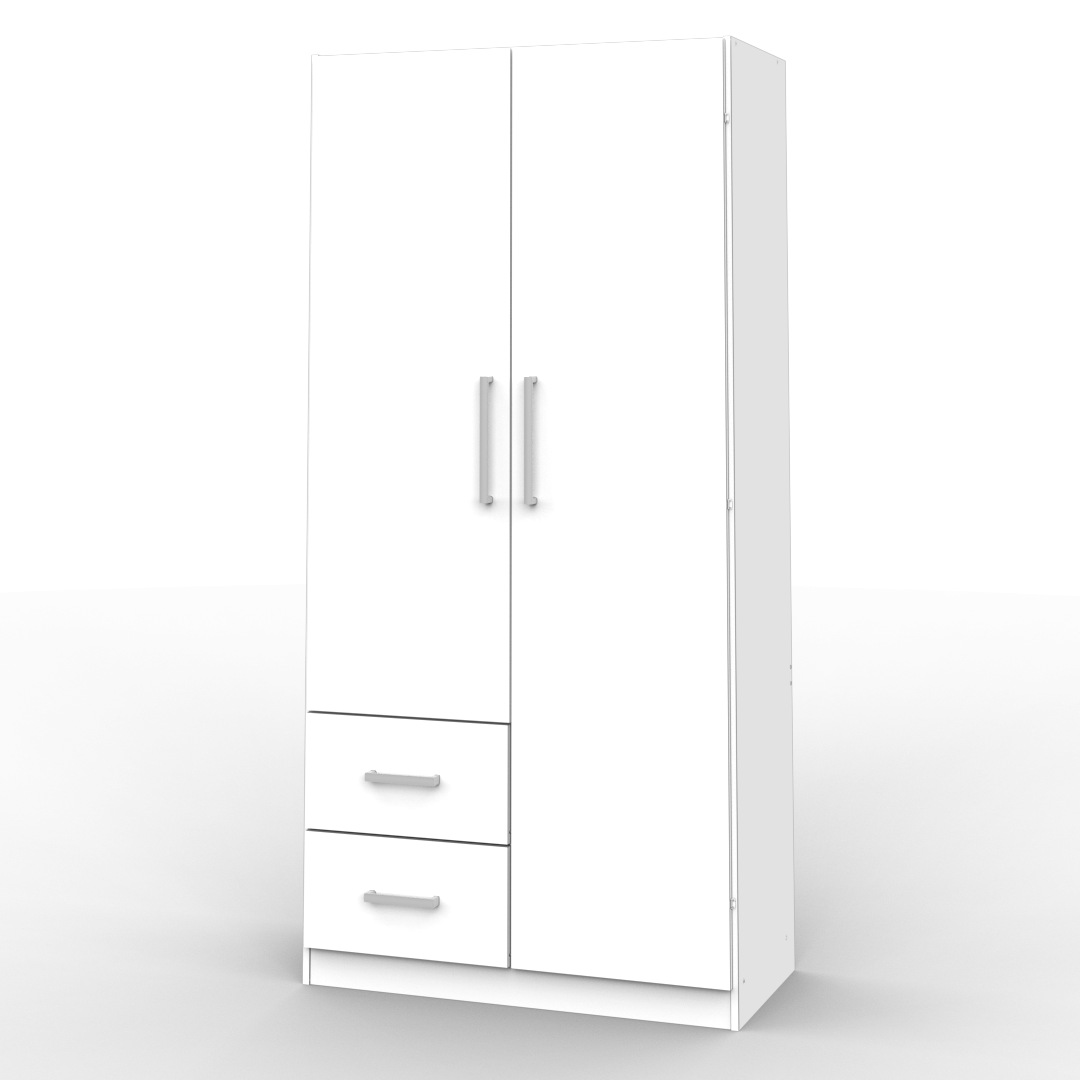 Placard 2 Puertas 87 cm Blanco