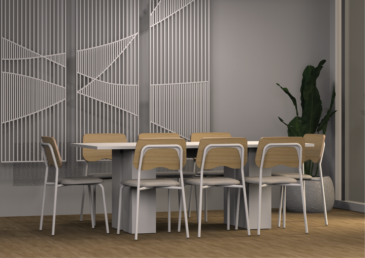 Silla Roma Blanca Gris Roble