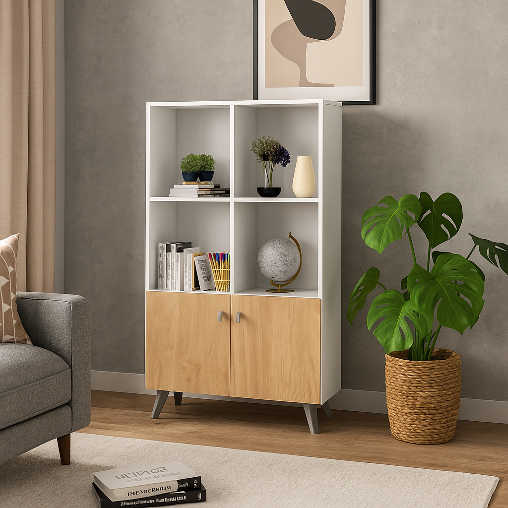Módulo Escandinavo 75 cm Blanco Roble Kendal