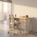 Escritorio Moderno 120 cm Blanco Roble Kendal
