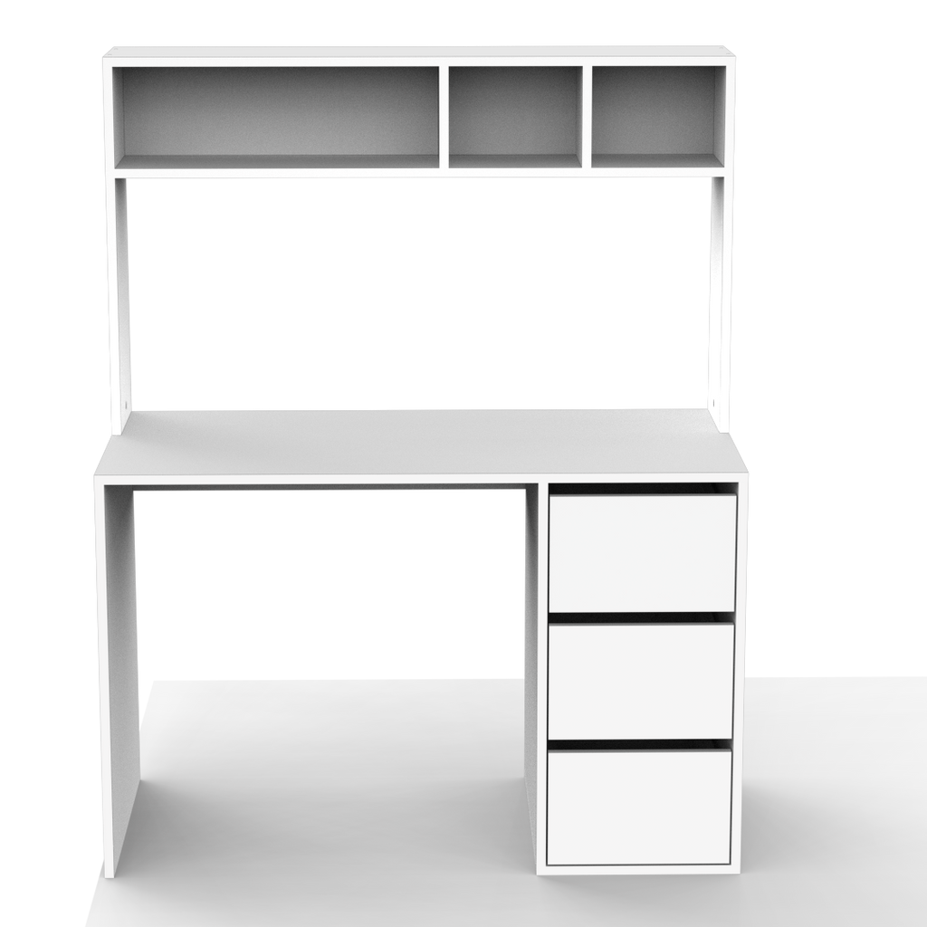 Escritorio Con Alzada 120 cm Blanco