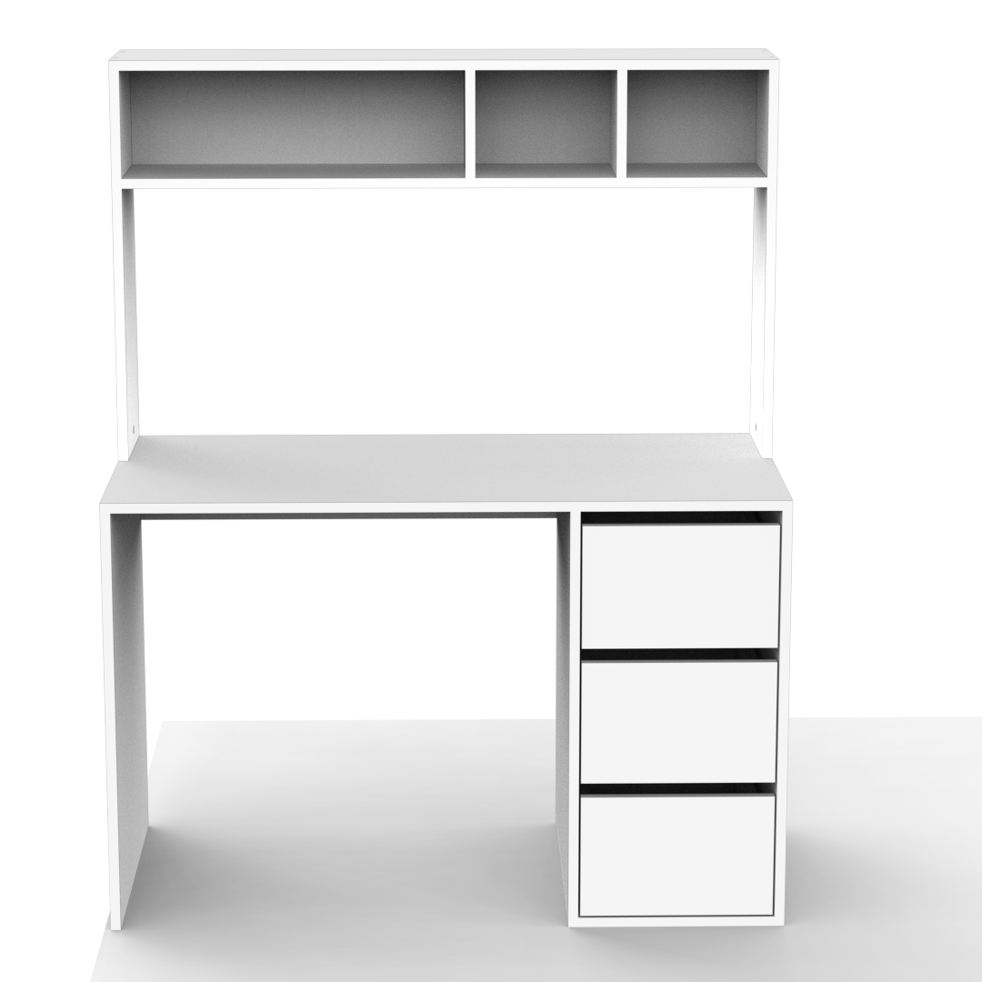 Escritorio Con Alzada 120 cm Blanco