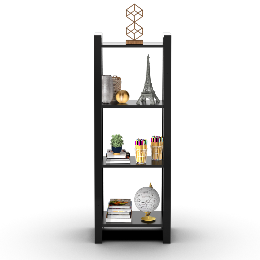 Estantería 140 cm 4 Estantes Negro