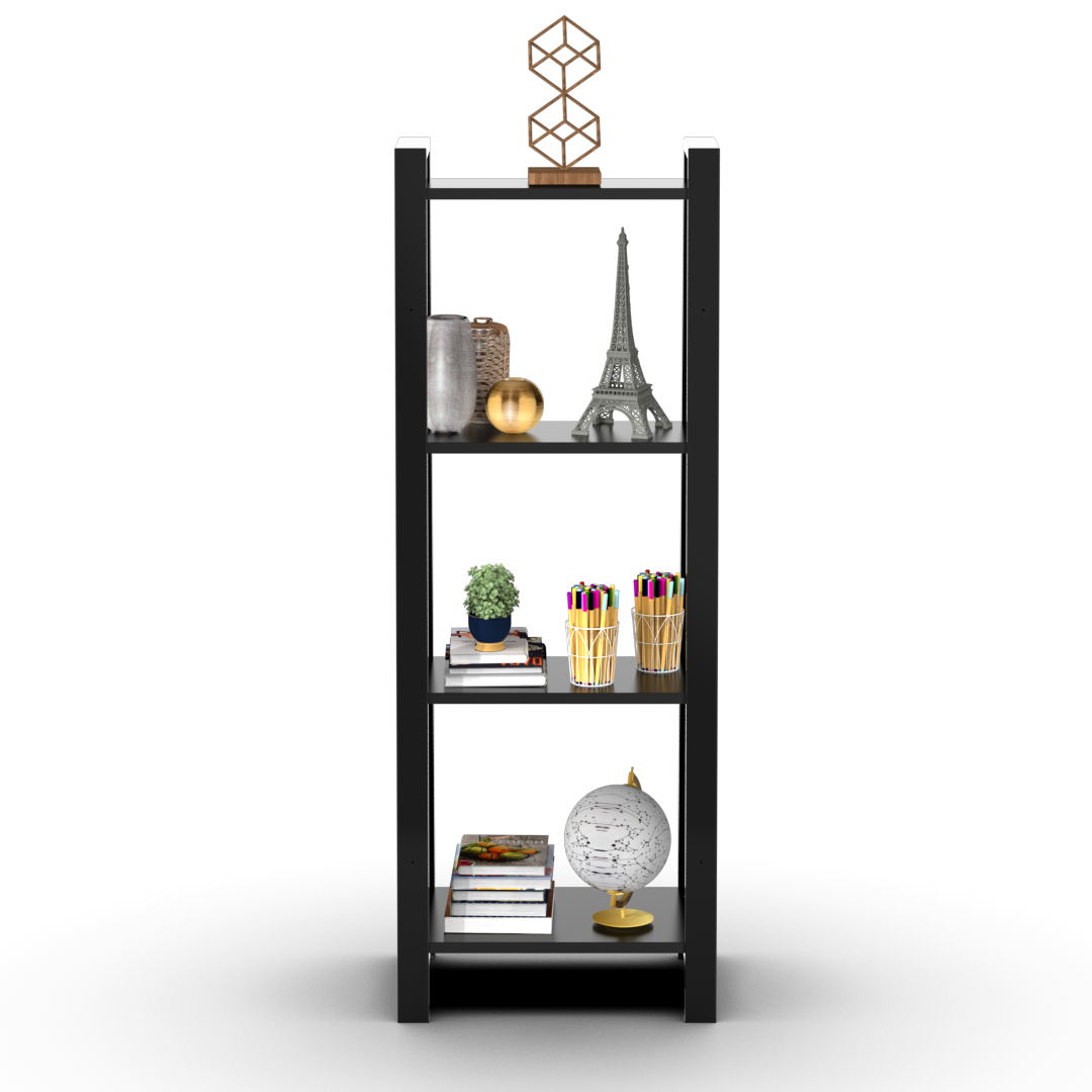 Estantería 140 cm 4 Estantes Negro