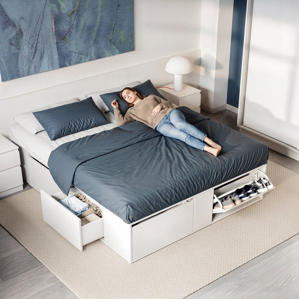 Cama Extensible 140 o 160 cm Blanco