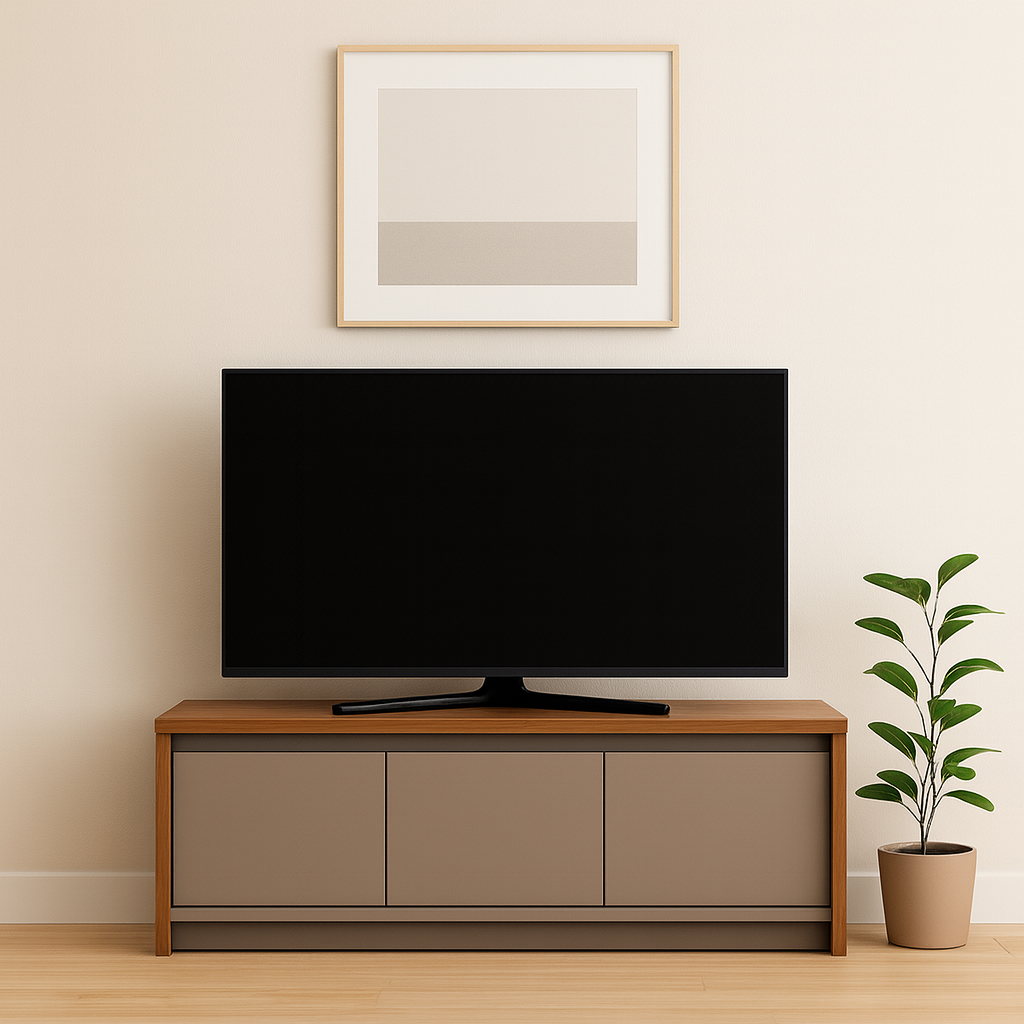 Rack De Tv 130 cm Nogal Gris Arcilla