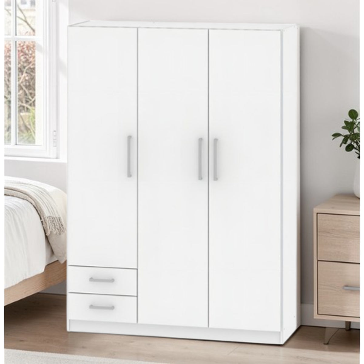 Placard 3 Puertas 130 cm Blanco