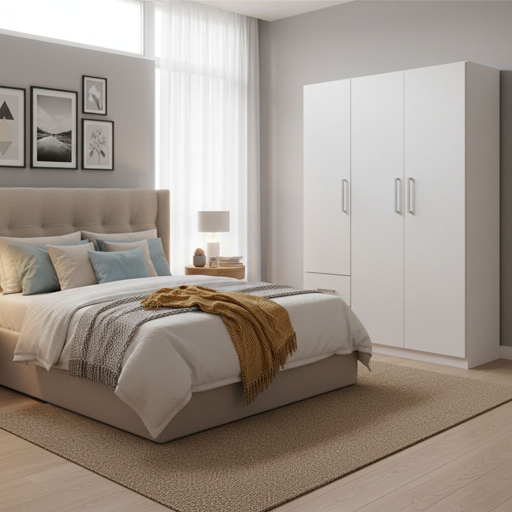 Placard 3 Puertas 130 cm Blanco