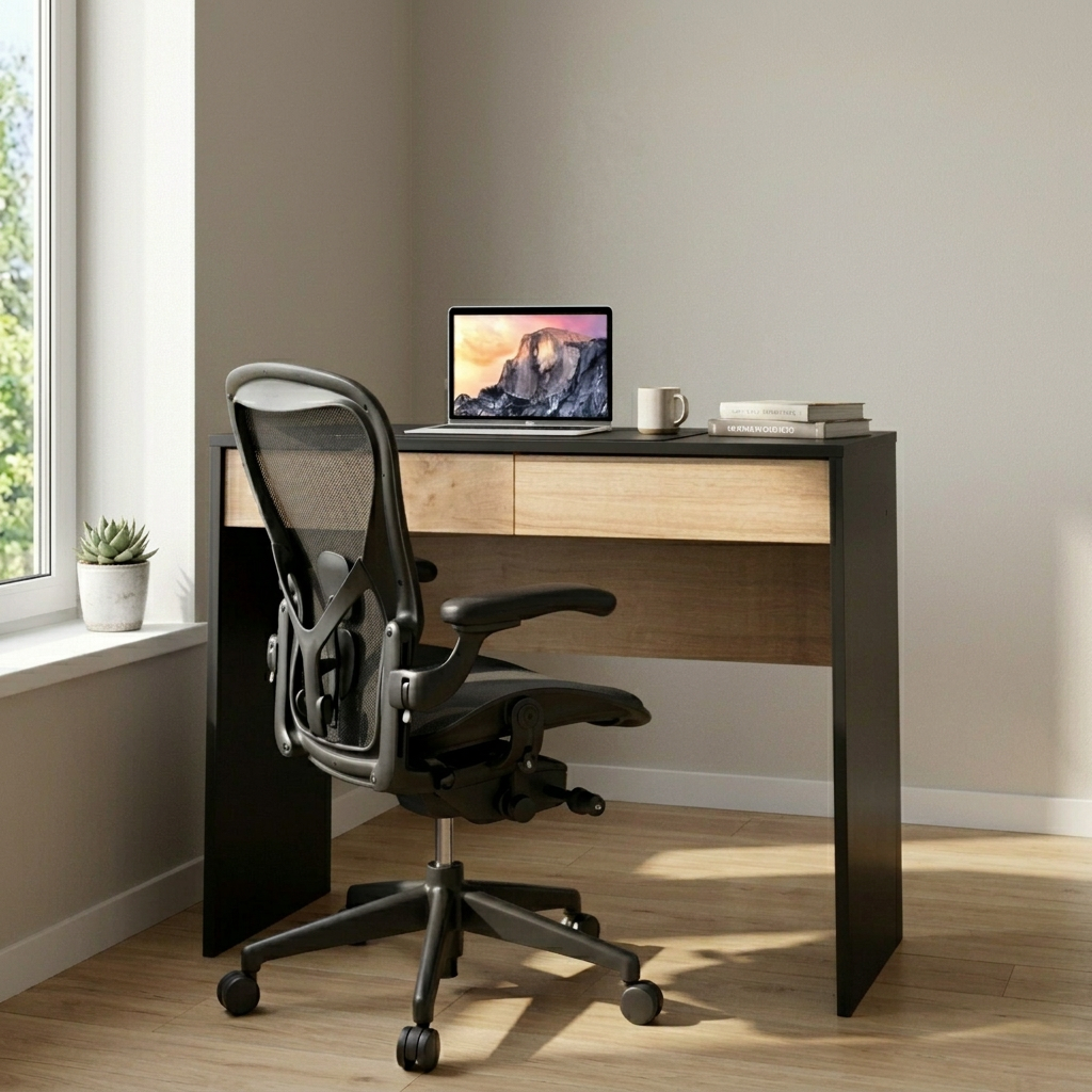 Escritorio Con Cajones Niza 100 cm Gris Roble Kendal