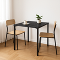 Mesa Milano Cuadrada 85 cm Marmol Gris Negro