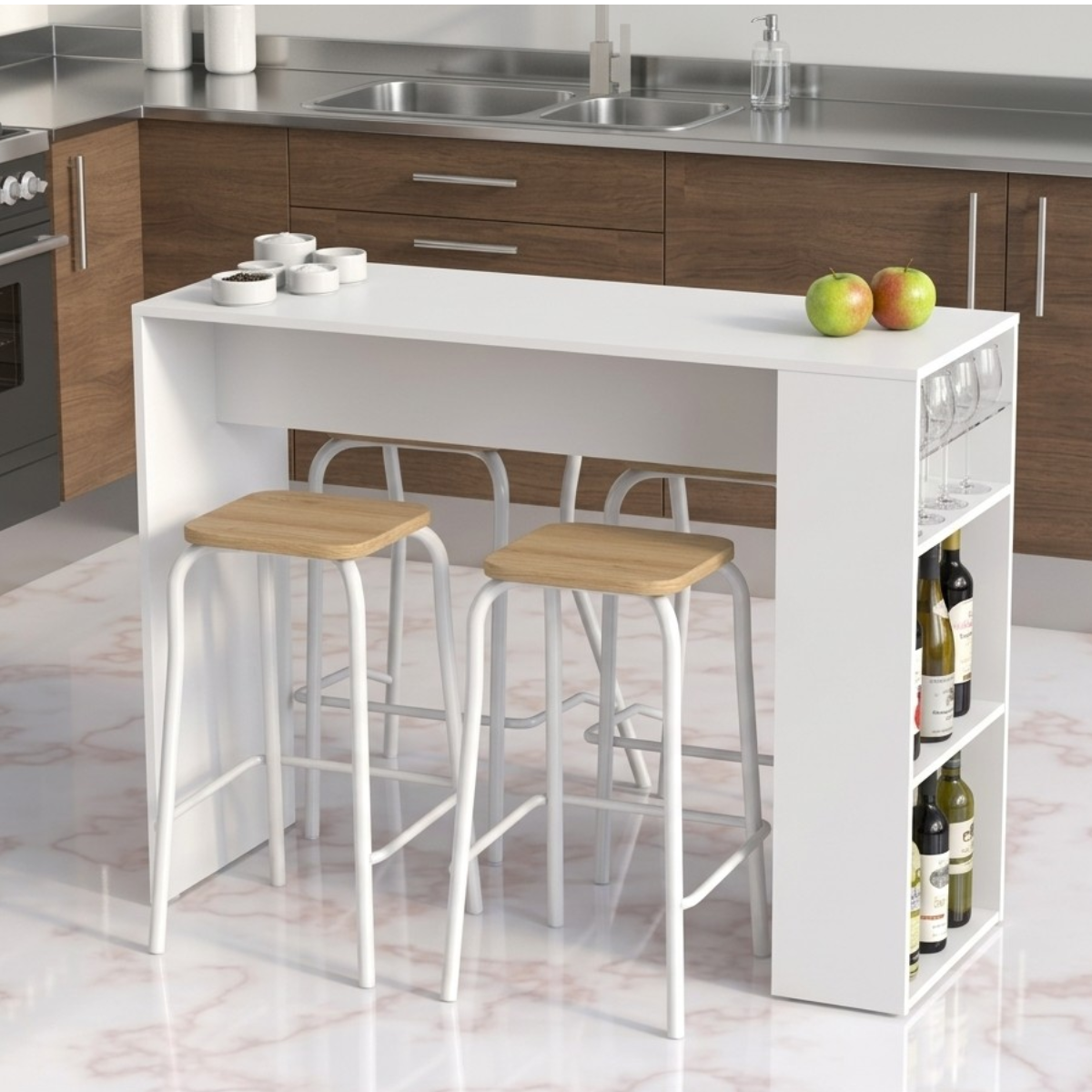 Barra Desayunadora 120 cm Blanco