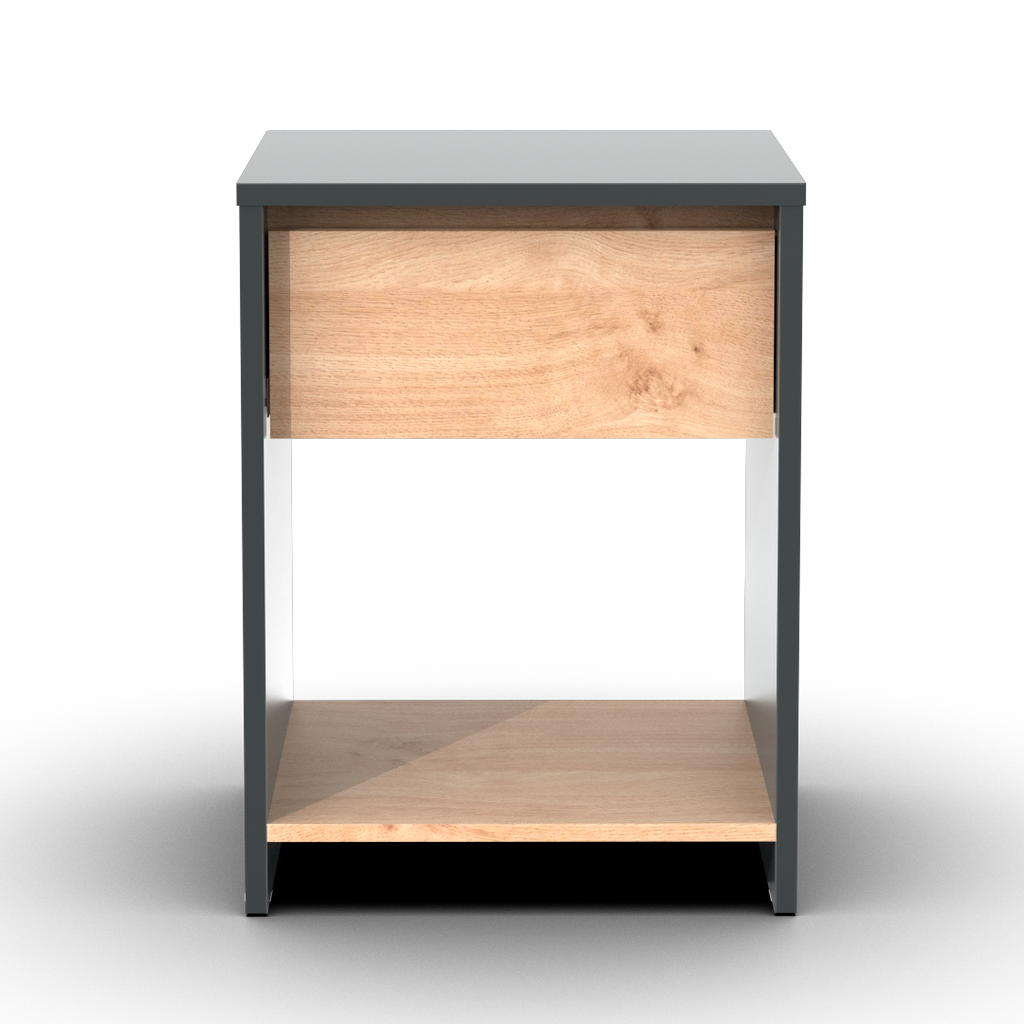 Mesita De Luz Niza 60 cm Gris Roble Kendal
