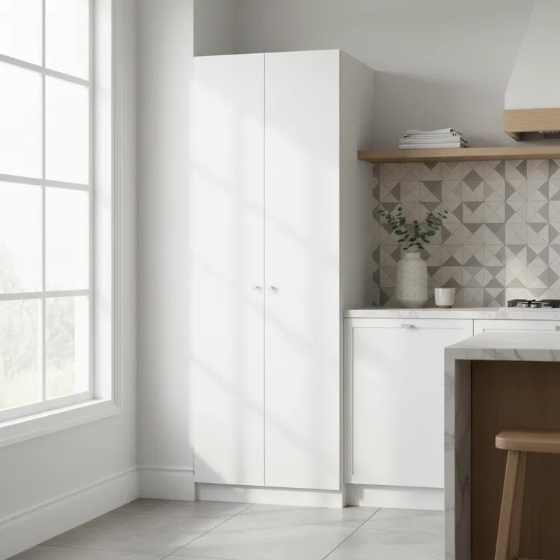Escobero 2 Puertas 180 cm Blanco