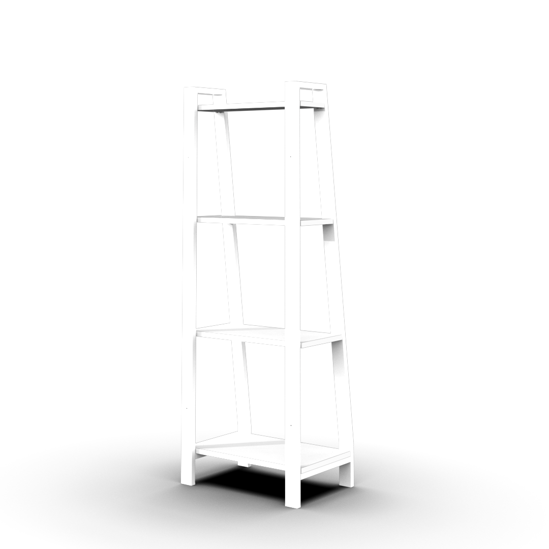 Estantería 140 cm 4 Estantes Blanco