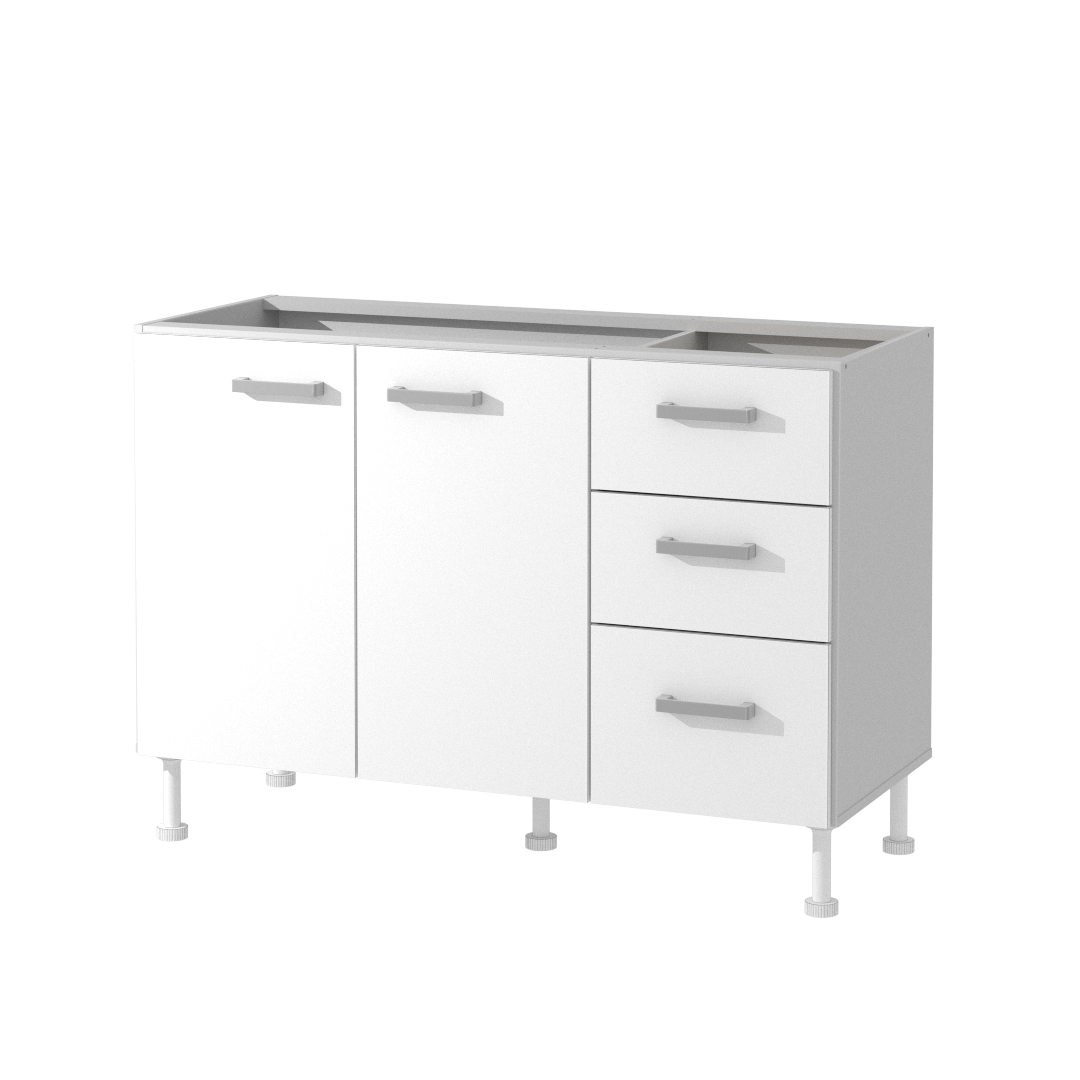 Bajo Mesada Clásico 120 cm Blanco