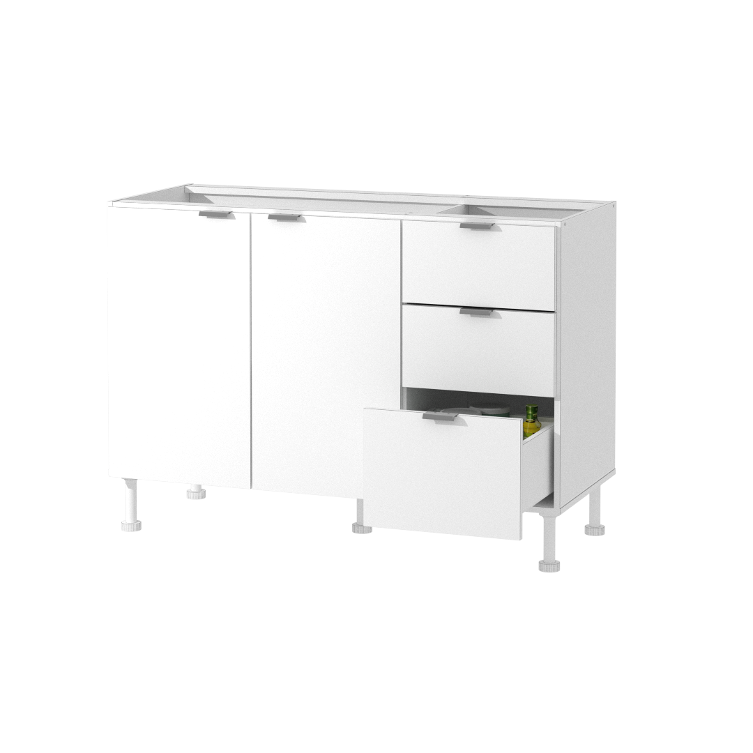 Bajo Mesada Confort 120 cm Blanco