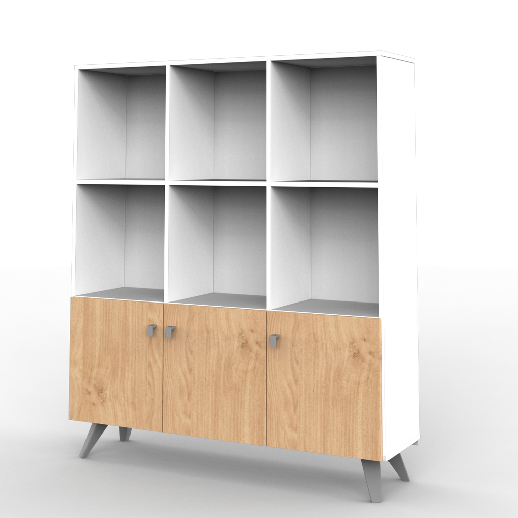 Módulo Escandinavo 110 cm Blanco Roble Kendal