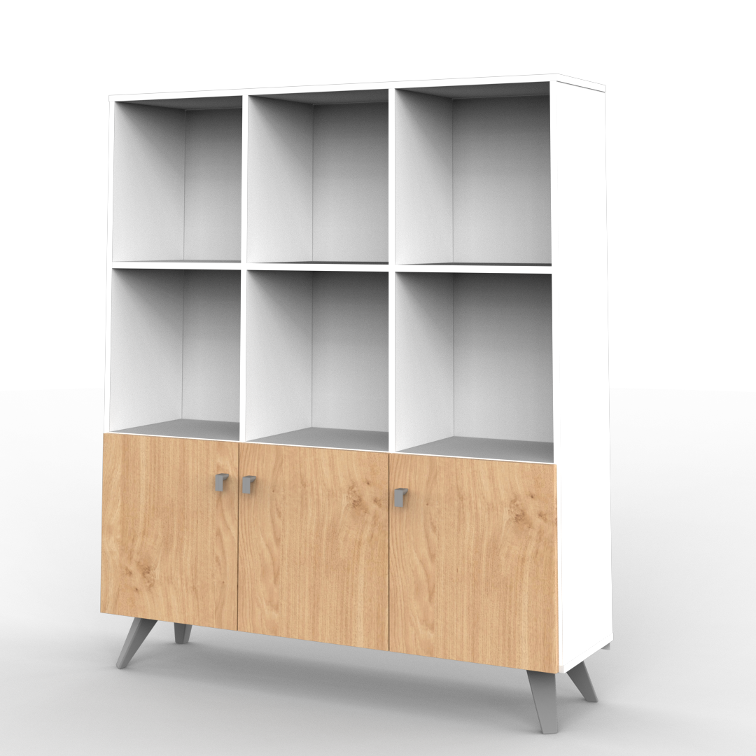 Módulo Escandinavo 110 cm Blanco Roble Kendal