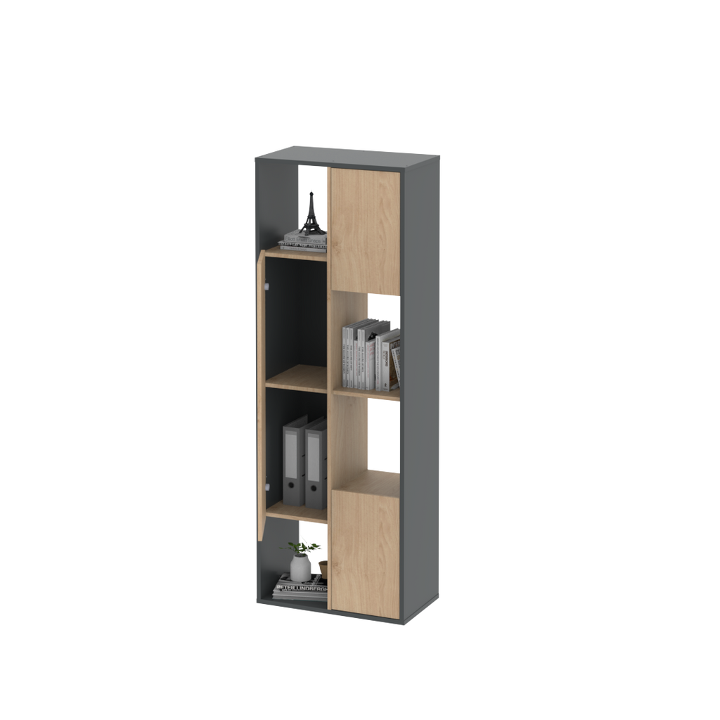 Biblioteca Venezia 180 cm Gris Roble Kendal