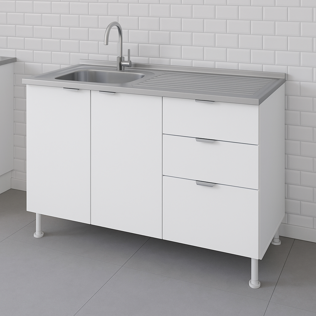 Bajo Mesada Confort 120 cm Blanco