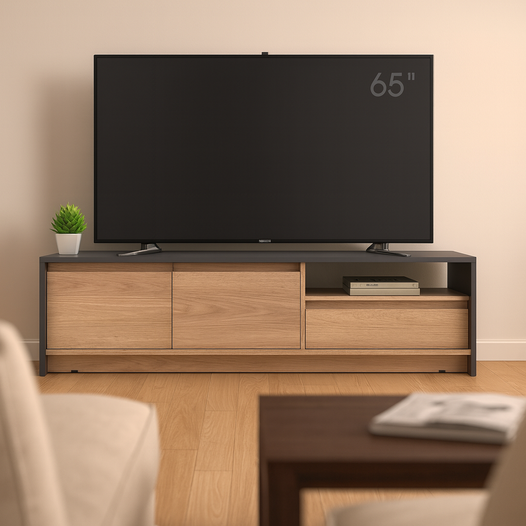 Rack De Tv 180 cm Gris Roble Kendal