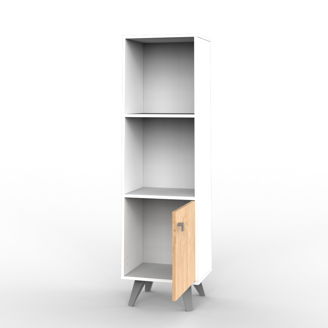 Módulo Escandinavo 40 cm Blanco Roble Kendal