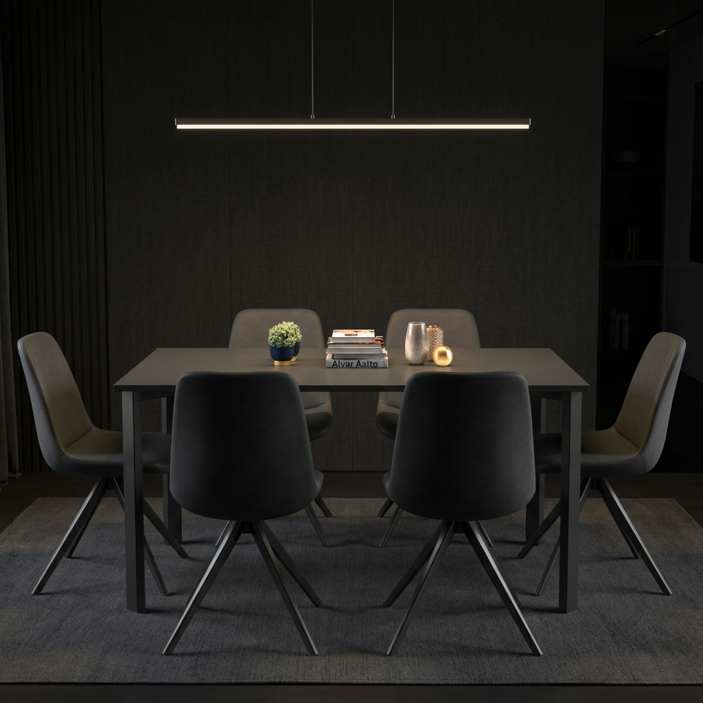 Mesa Milano Rectangular 130 cm Negro