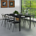 Mesa Milano Rectangular 130 cm Negro