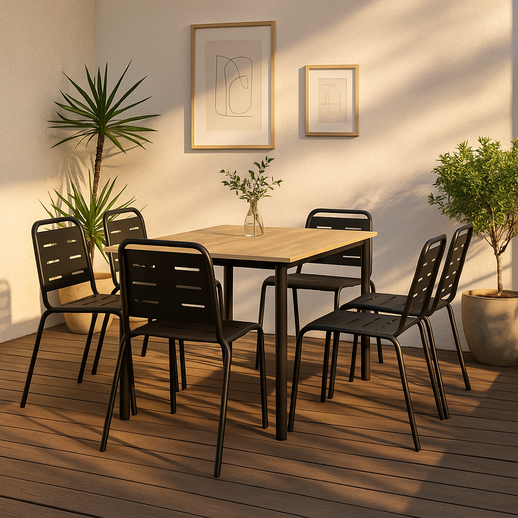Silla Exterior Nómade Negra