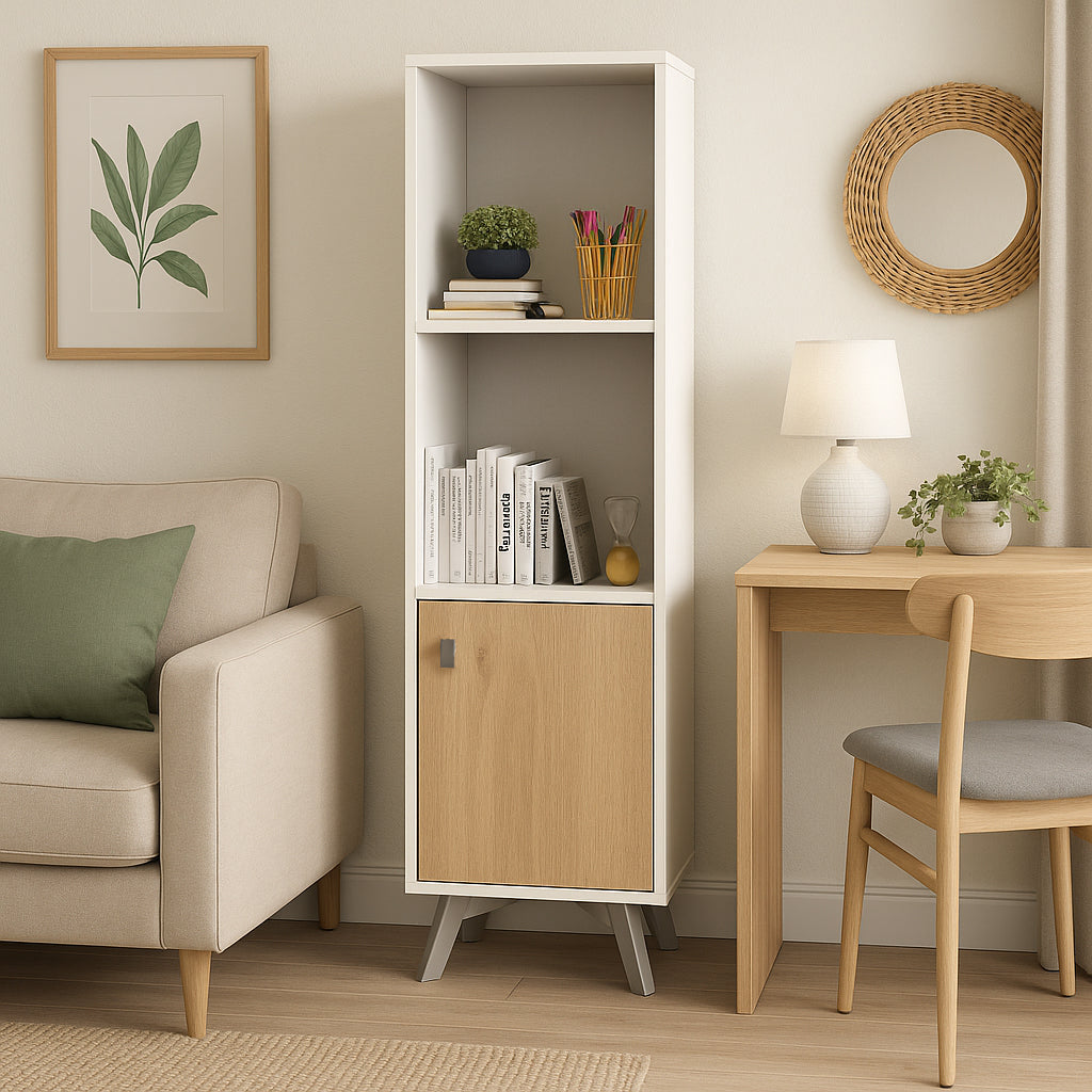 Módulo Escandinavo 40 cm Blanco Roble Kendal
