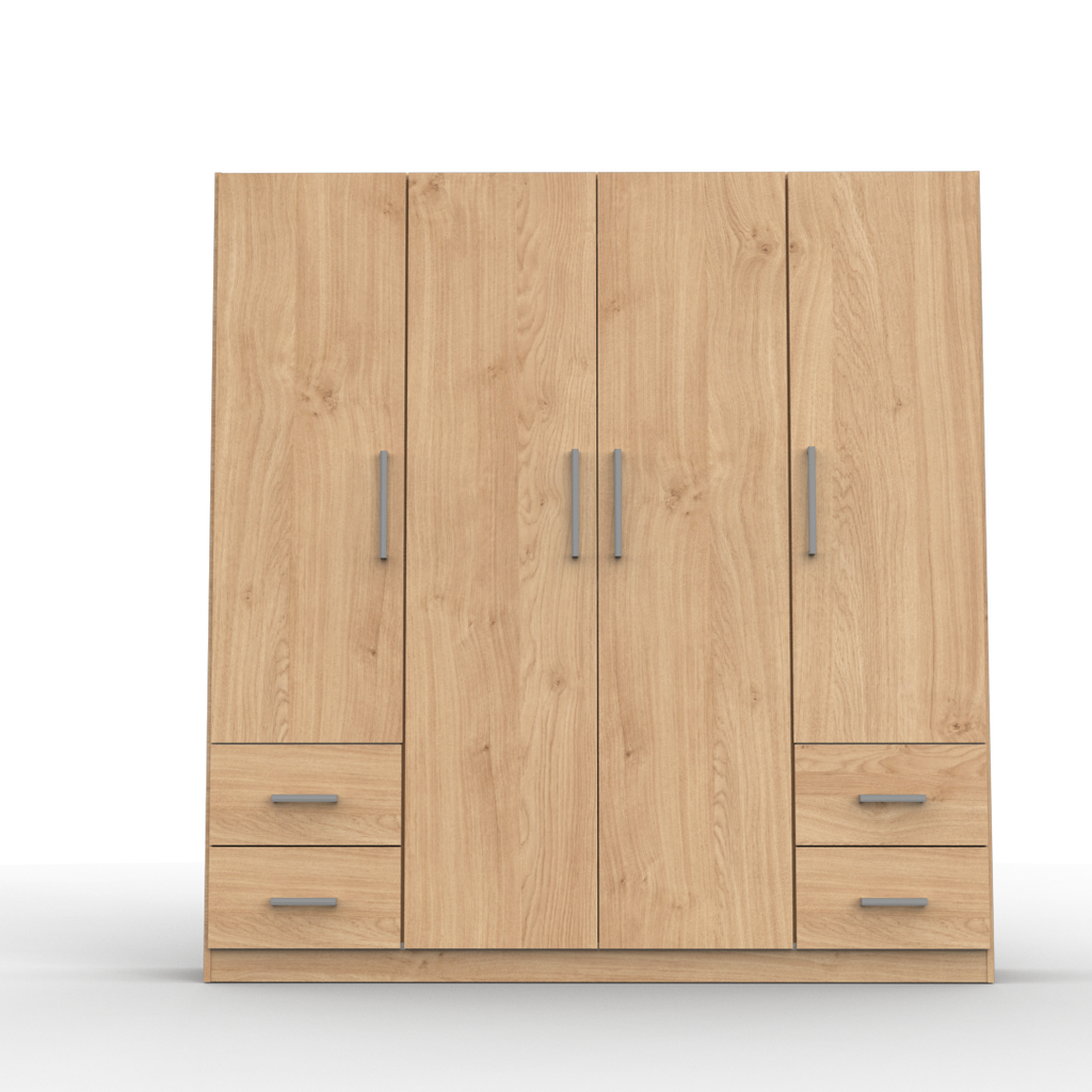 Placard 4 Puertas 173 cm Roble Kendal
